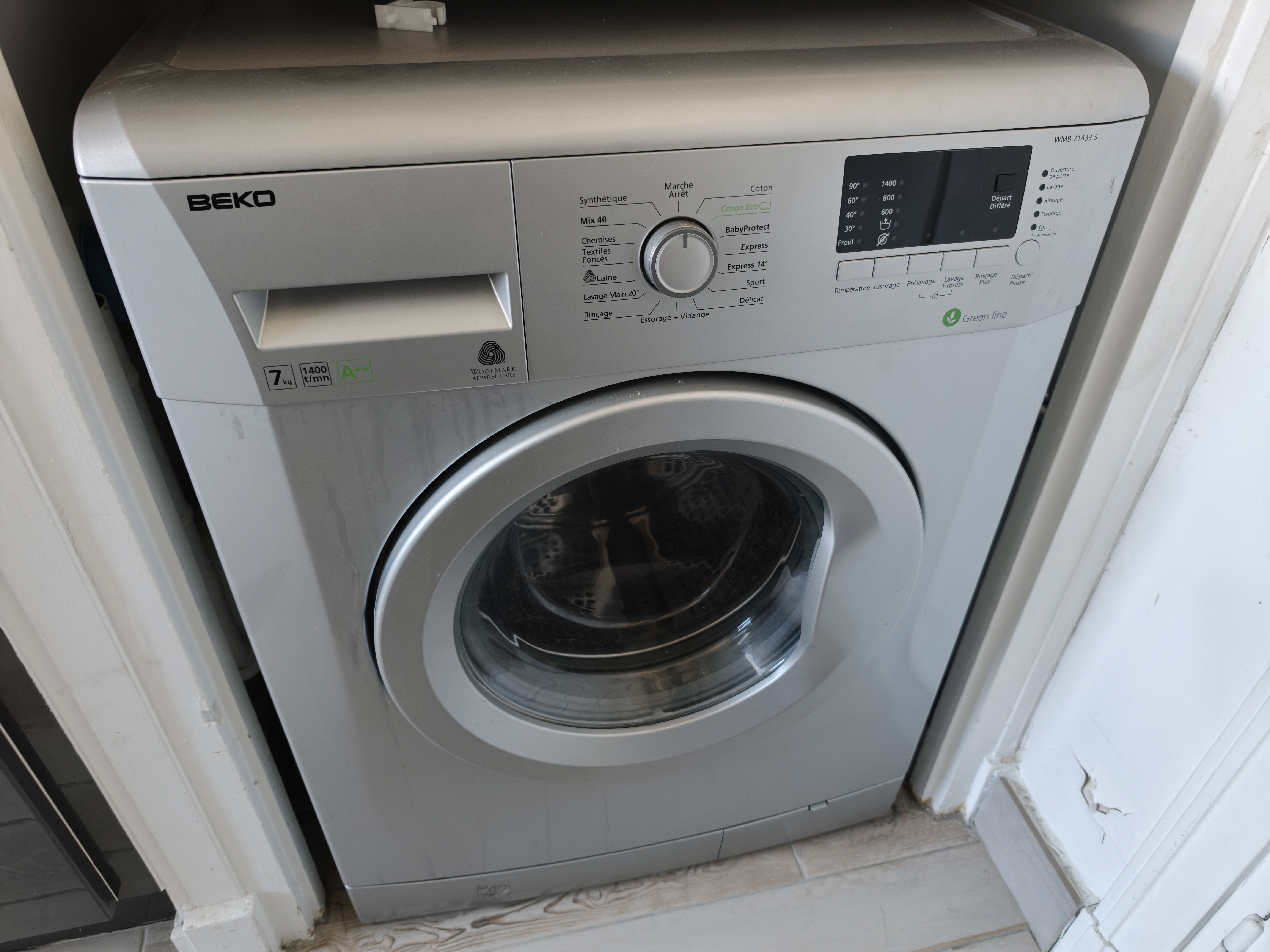 Photo du lave linge